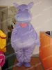 Halloween Purple Hippo Mascot Costume Top quality Cartoon Anime theme character Adults Size Christmas Carnival Birthday Party Outdoor Outfit