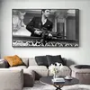 Film Priester Tony Montana Zwart-wit Portret Canvas Schilderijen Posters en Prints Wall Art Pictures voor Home Decoration