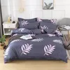 Conjuntos de cama Home Têxtil Coração Roxo Duveta Capa Planta Padrão Folha de Cama Fronha Menina Criança Adulto Menino Conjunto King Queen Full BedlinenBedding Melhor qualidade