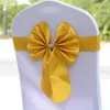 18 Färger Sash Elastic Bow Tie Ready Made Chair Sashes Band för bröllopsfest El Banquet Event Decoration Wholesale 220514