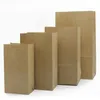 Kraft Paper Bag Packaging Cookie Sandwich Bread Dried Foods Snack Takeout Food Oil-proof Packaging Bags Party Gifts YF0013