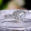 Coeur cubique zircone bague de mariage pour les femmes de bonne qualité élégant accessoires féminins amour cadeau bijoux de mode