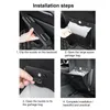 Car Organizer Trash Can Waterproof Garbage Bag Vehicle Back Seat Bin With Elastic Bands Magnetic Automatic Switch Interior