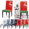 Housses de chaise 1/4pcs Couverture de Noël Grand siège élastique Noël Stretch High Back Slipcovers pour Banquet PartyChair