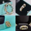 Nova bolsa azul dupla thaped women women wedding ring 925 esterling prata rings11 com o logotipo original da moda jóias 4126962