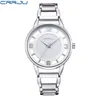 2022 Crrju Luxury Brand Fashion Gold Woman Bracelet Watch Women Full Steel Quartzwatch Clock Ladies Plow