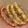 Bangle 4pcs/лот 24k Dubai Африканский золотой цвет браслеты для женщин -браслетов для женских браслетов Саудовская Аравия Ювелирные изделия Эфиопская свадебная невеста Рейм22
