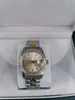 Noel Hediyesi İsviçre Otomatik Saatler Orijinal Kutu Sertifikası 41mm Erkek 18kt Altın Başkan Silver Diamond Dial 118238 Sant