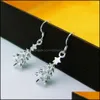 Charms Risultati dei gioielli Componenti Moda Personalità 100% 925 Sterling Sier Albero di Natale Goccia Donne Fascino Filo Orecchini Regalo Consegna