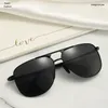 Design Sunglasses Metal Frame Fashion Sunglass For Women and Men Retro Oval Large Lens Sun Glasses Band Polarized Eyeglasses With Case G05602