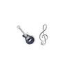 Stud Asymmetric Treble Clef Guitar Earrings Musical Note For Women Girls Music Lovers Gift Stud Kirs22