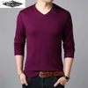 Pulls pour hommes Marque de mode Pull tricoté Pull à la mode Plaine Mens V Pull Coréen Haute Qualité Automne Hiver Casual Jumper Vêtements Menmen