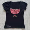 Vintage kawaii bow haft mini sukienka Patchwork kwadratowy kołnierz krótki rękaw Czarna sukienka retro y2k estetyczna bajki 220705