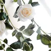 Fiori decorativi Corone 1.8m Artificiale Rosa Rattan Casa Giardino Decorazione Fiore Floreale per la decorazione di nozze fai da te