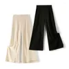 Kvinnor Pants Capris 2022 Chic Fashion Plus Size Office Wear Haren Women Bottoms Pant Vintage High midje Zipper Kvinnliga byxor BFA101