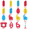 Klucz dekompresji Prosty klęcznik Push Dimple Okrągłe koło Bubble Finger Tress Board Toy Pierścień Anti Toys Kqjjl