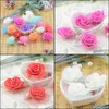 Couronnes de fleurs décoratives fournitures de fête de fête maison jardin en gros-30 Pcs/Lot mousse de dentelle de soie Rose fleur artificielle à la main pour Weddi