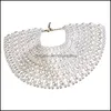 قلادات قلادة قلادة المعلقات المجوهرات Imittion Perl Necklce Dimted White Perls Gifts Djustble Costume