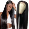 4x4 Mink Cabelo humano Virgin para mulheres negras Brasileiras de renda reta Front Wigs Gaga Queen