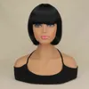 SUQ 1920S Flapper Wig Short Great Gatsby Bobo Wig Black Straight Flapper Costume Coiffure Perruques Accessoire L22080931388994216411