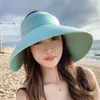 Koreansk version av kvinnors sommar tomt topp hatt mode storbredd solskyddsmedel hatt resor resor cykla storbrimmad hatt cx220325