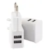 Dual USB Charger 2A Travel EU Plug Adapter portable Wall charging Mobile Phone USB cable For iphone 11 pro max Samsung Xiaomi