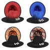 Fedoras dégradés femmes hommes chapeaux Fedora avec perle femme chapeau en feutre homme mode Panama casquettes femme Jazz haut-de-forme mâle large bord casquette automne hiver vente en gros 2022