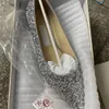 Klassische Mode, flache Damenschuhe, Party, sexy Lysin-Steinperlen, spitze Zehen, Damen-Luxus-Designer Mar