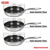 Aiwill Kitchen High Quality 316/304 Rostfritt stål Stekpanna Nonstick Pan Fried Steak Pot Electromagnetic Furnace General 220423