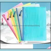 Filing Supplies Products Office School Business Industrial 10Pcs Portable Thickened File Folder Organizer Bag Mesh Zipper Transparent File