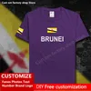 Nação de camisa de algodão Brunei, fãs de camisa personalizada DIY Número Número da marca Hip Hop Flag de camisa casual com camisa BRN BRUNEIAN 220620
