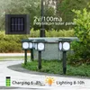 Confezioni LED Solar Message Lights IP impermeabile quadrato traliccio pilastro recinzione lampada per patio Villa prato paesaggio decorazione J220531