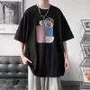 アブストラクトパターンメンズTシャツ夏の特大のTシャツを印刷するカジュアルシックブランドトップユニセックスハラジュク女性服0615