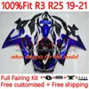 ヤマハYZFR3 YZF-R25 YZFR25 2014-2022ボディワーク39NO.130 YZF R 3 25 R3 R3 R25 19 20 21 22 YZF-R3 2019 2020 2021 2022 OEM Body Kit Glossy Green Green