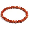 Strand Beaded Strands Natural Bracelet 8mm Redstone Bead Yoga Power Bangle Pour Diy Bijoux Femmes Et Hommes Donnant Présent Amulette