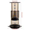 Filter Glass Espresso Coffee Maker Portable Cafe Cafe French Press Capecoffee Pot для Aeropress Machine Drop 220225