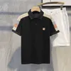 メンズ高級メゾンマスコット刺繍ブランドアップリケ綿ポロ Tシャツ男性ファッション半袖男性ゴルフトップス 220606