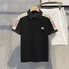 Mens Luxury Maison 마스코트 자수 브랜드 Appliqued Cotton Polo T Shirt 남성 패션 반팔 남성 골프 탑 220606