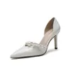 Pearl Shoes Women Stiletto Specjane palce czółenki moda moda na obcasie buty druhny buty ślubne Bankiet G220527