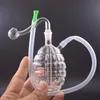 Pyrex glas Oljerigg vattenbong färg Rökpipor i glas mini återvinningsvattenbong med 10 mm oljebrännarrör