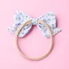 Hair Accessories Fashion Colorful Bow Nylon Headband Baby Girls Elastic Hairband Infant Toddler Suede Solid Kids Head Band AccessoriesHair