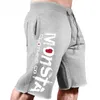 Men S Summer Loose Cotton Print Casual Shorts Fitness Workout Gymkläder Jogging Sweatshorts Knelängd Plus Size Size Homme 220715