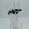 Tubo di vetro Oil Burner bong narghilè Cannuccia di vetro per barba da fumo lunga 20 cm e diametro 10 mm