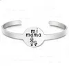 Edelstahl-Armband, Armreif, runder Buchstabe, Oma, Mama, Kind, Armband, Mutter, Kinder, Muttertagsgeschenk, Familie, feiner Modeschmuck