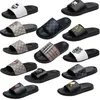 Marca de luxo masculina sapatos chinelos chinelos sandálias de verão praia slide designer plano g padrão de grade impressão avatar flip flops tênis tamanho 39-46