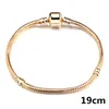 Diámetro ajustable 17-21cm Color plata Diy cadena de serpiente pulseras de dijes finos para mujeres regalos de joyería 3mm
