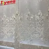 Perde perdeleri Avrupa zarif beyaz inciler tül perdeler oturma odası için perde 3d nakış estetik boncuk pencere yatak odası #vtcurtain curt