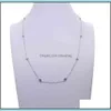 Pendant Necklaces Pendants Jewelry Basic 925 Sterling Sier Station 18" Bezel M Cz Link Chain Drop Delivery 2 Dhcef