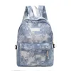 3pcs Backpack Women Canvas Tie-dye Prints Large Capacity Sport School Bag Mix Color