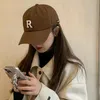 Visors Baseball Hat Женская весенняя корейская буква R Марк 2022 Модные дикие летние хип -хоп штат Утка Капвизеры